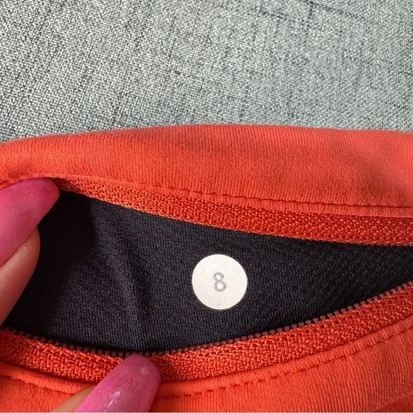 Lululemon Run Light As Air Short Fearless Red Waldo Stripe 2012 Seawheeze Size 8 - Picture 10 of 11